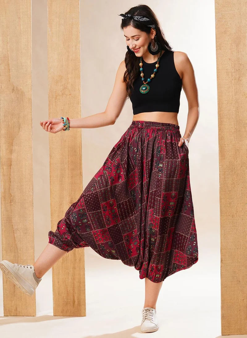 globus Globus Women Ethnic Motifs Printed Harem Pants